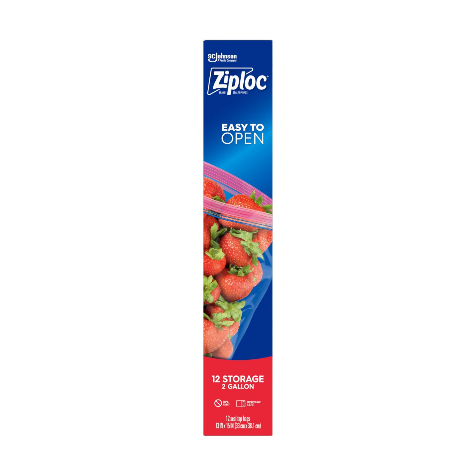 Amazon.com: Ziploc Double Zipper Storage Bag, 2 Gallon Jumbo, 12